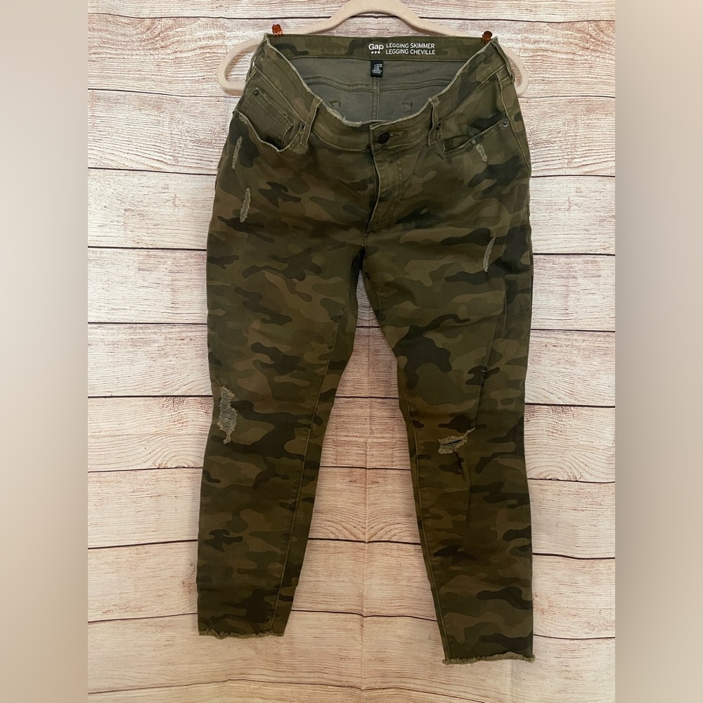 Gap Denim Camo Legging Jeans Womens Size 14 Stretch